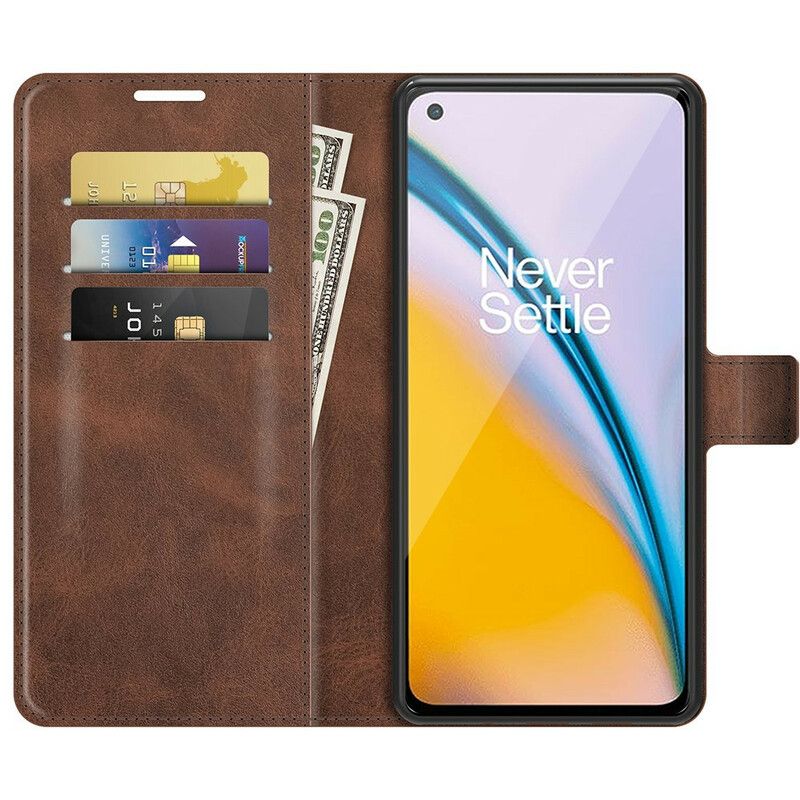 Etui Folio Oneplus Nord 2 5g Slim Ekstremalny Efekt Skóry