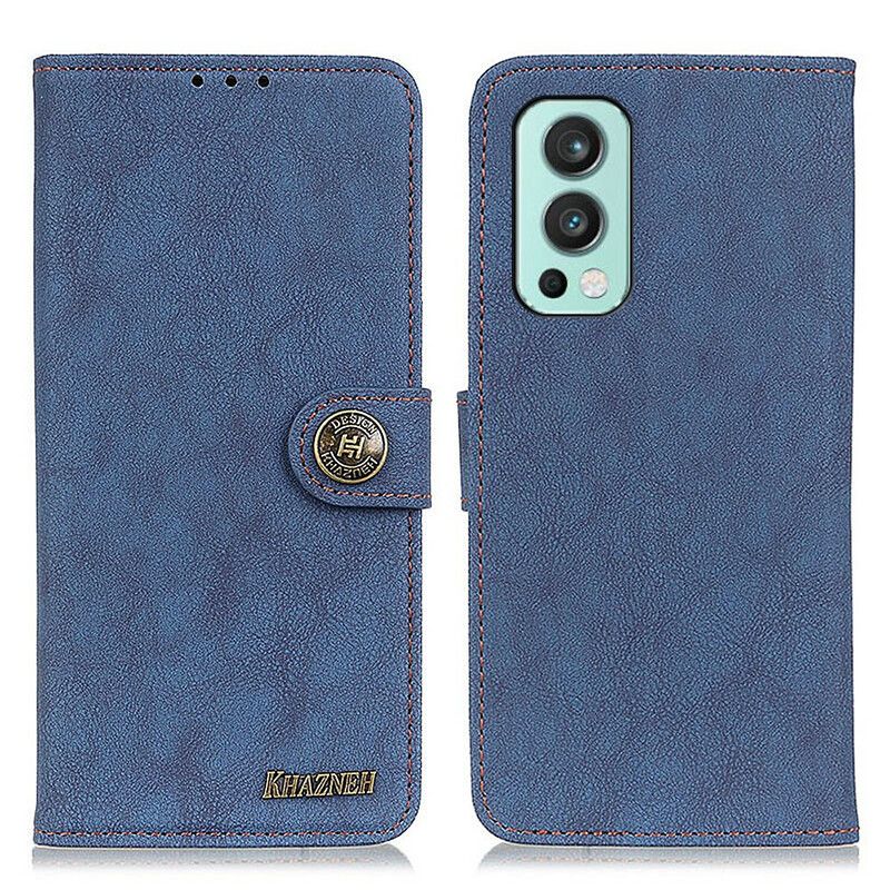 Etui Folio Oneplus Nord 2 5g Sztuczna Skóra Split Retro Khazneh