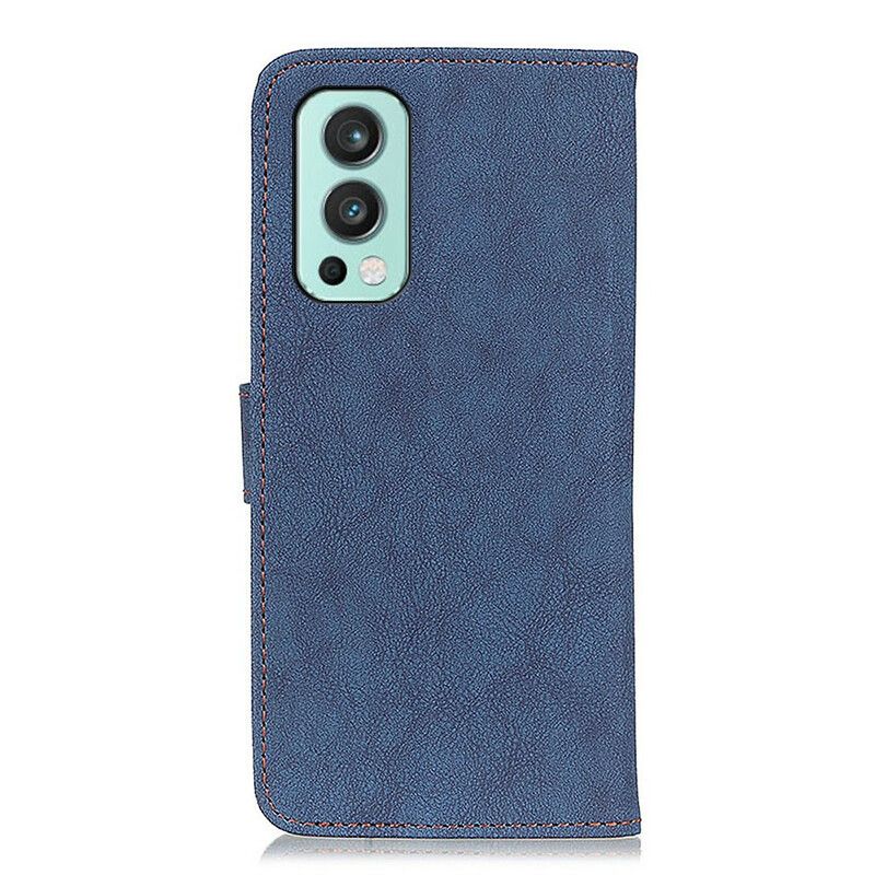 Etui Folio Oneplus Nord 2 5g Sztuczna Skóra Split Retro Khazneh