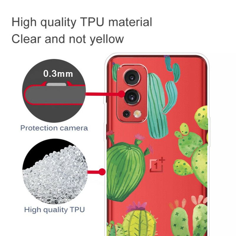 Etui Oneplus Nord 2 5g Akwarela Kaktus