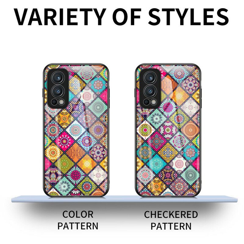 Etui Oneplus Nord 2 5g Magnetyczny Uchwyt Patchworkowy Etui Ochronne