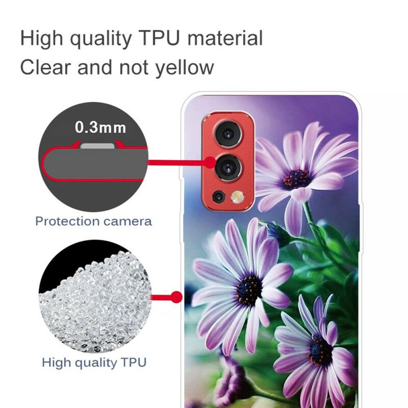 Etui Oneplus Nord 2 5g Realistyczne Kwiaty