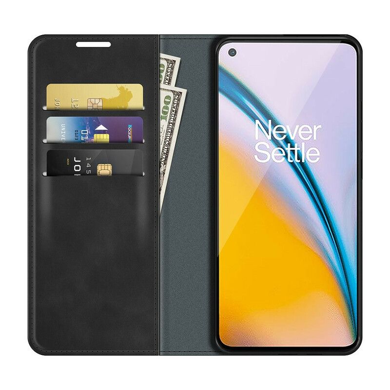 Flip Kotelot Oneplus Nord 2 5g Dotyk Skóry Etui Ochronne