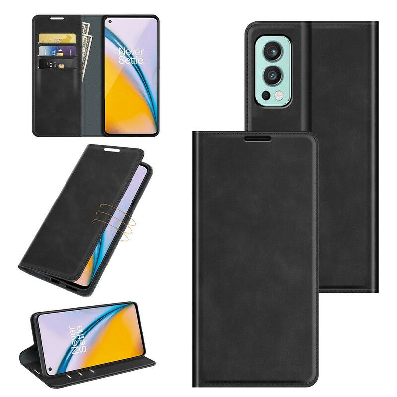 Flip Kotelot Oneplus Nord 2 5g Dotyk Skóry Etui Ochronne