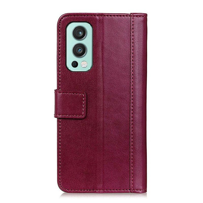 Flip Kotelot Oneplus Nord 2 5g Klasyczna Dzielona Skóra Liczi Etui Ochronne