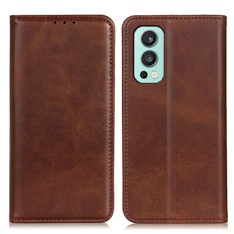 Flip Kotelot Oneplus Nord 2 5g Matowa Skóra Dwoina Etui Ochronne