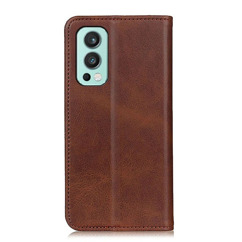 Flip Kotelot Oneplus Nord 2 5g Matowa Skóra Dwoina Etui Ochronne