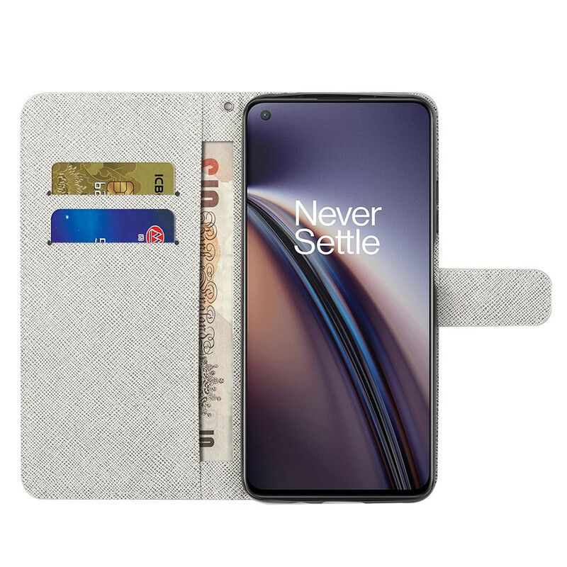 Obudowa Oneplus Nord 2 5g Etui Na Telefon Księżycowe Kwiaty Z Paskiem