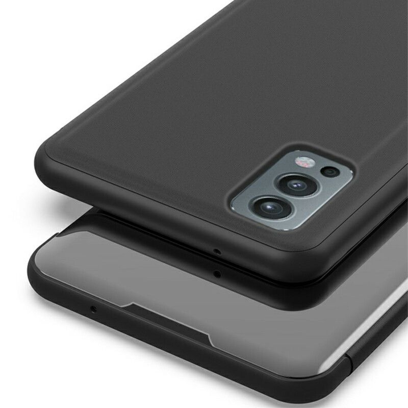 Wyświetl Okładkę Oneplus Nord 2 5g Lustro I Sztuczna Skóra