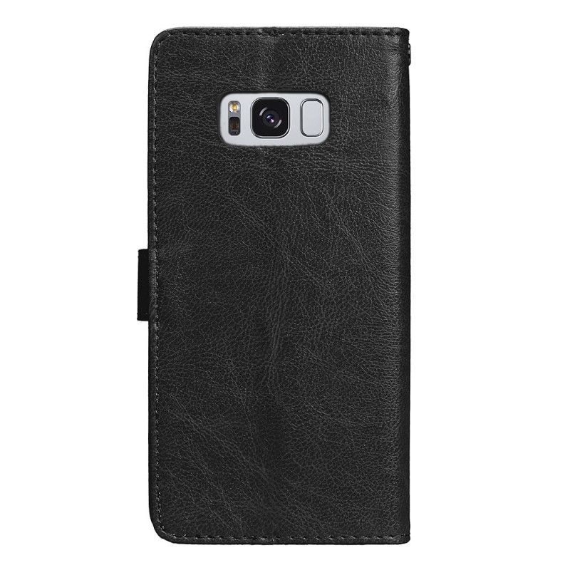 Etui Folio Samsung Galaxy S8 Czerwony Czarny Styl Portfela Z Uchwytem Na Zdjęcie Etui Ochronne