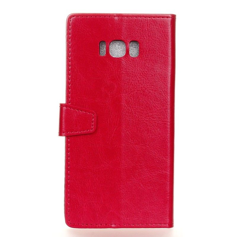 Etui Folio Samsung Galaxy S8 Fioletowy Czerwony Imitacja Skóry