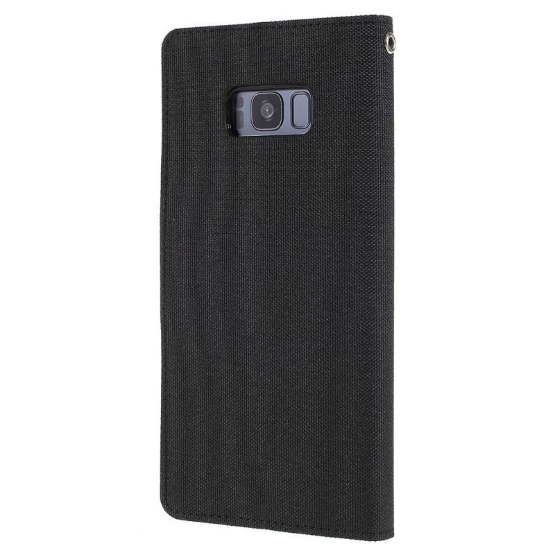 Etui Folio Samsung Galaxy S8 Szary Czarny Dwukolorowa Rtęciowa Tkanina Goospery