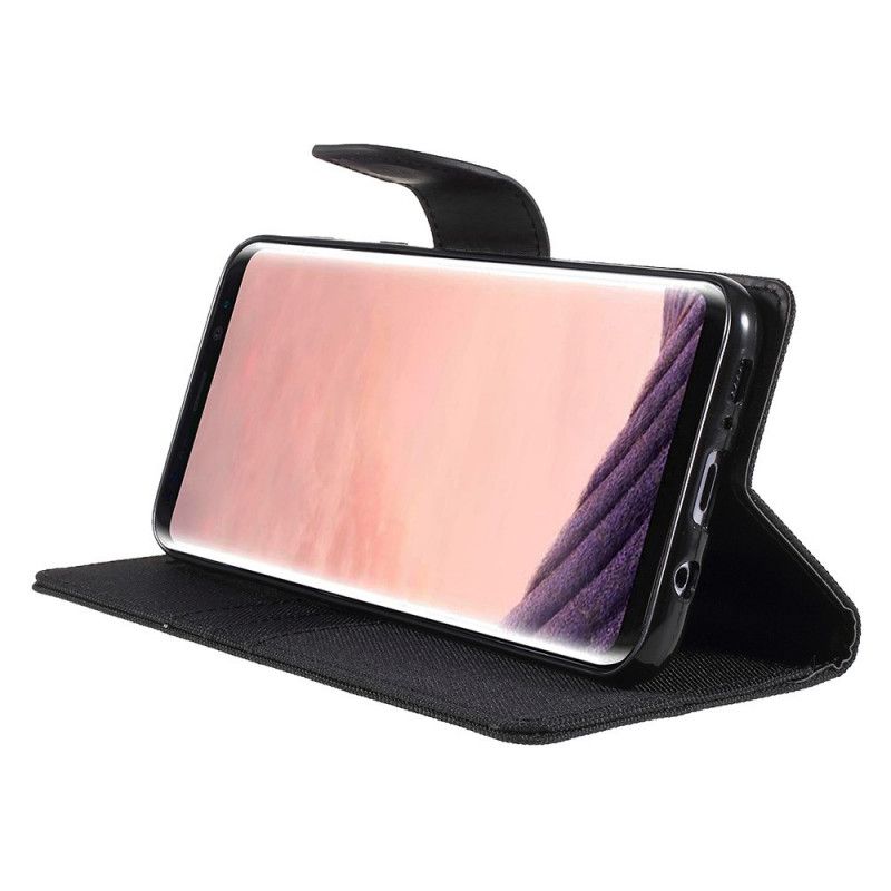 Etui Folio Samsung Galaxy S8 Szary Czarny Dwukolorowa Rtęciowa Tkanina Goospery