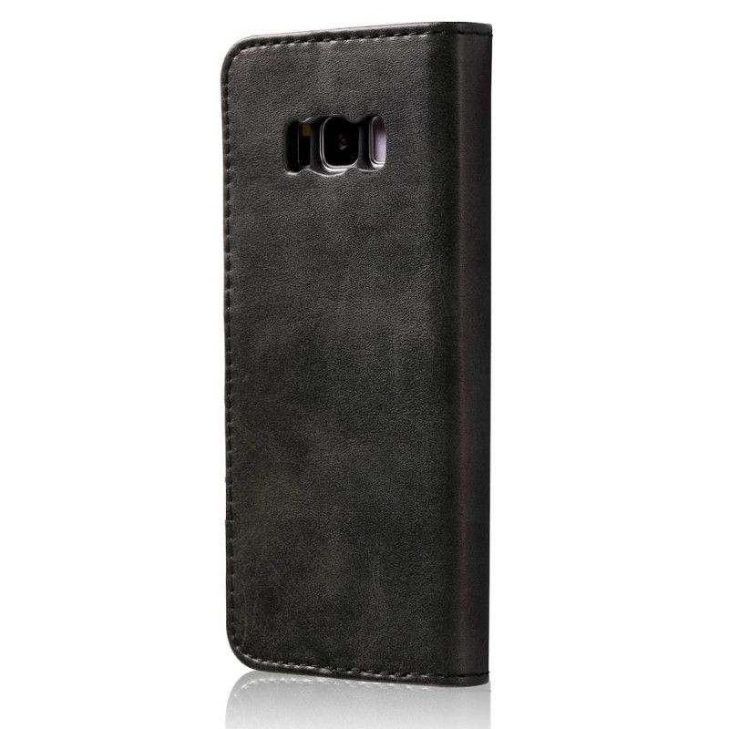 Etui Folio Samsung Galaxy S8 Szary Czarny Efekt Skóry Lc.Imeeke Etui Ochronne