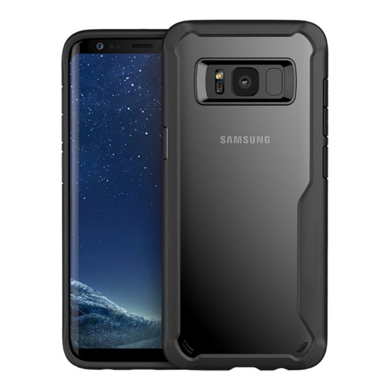 Etui Samsung Galaxy S8 Czerwony Czarny Przezroczysta Konstrukcja Hybrydowa Etui Ochronne