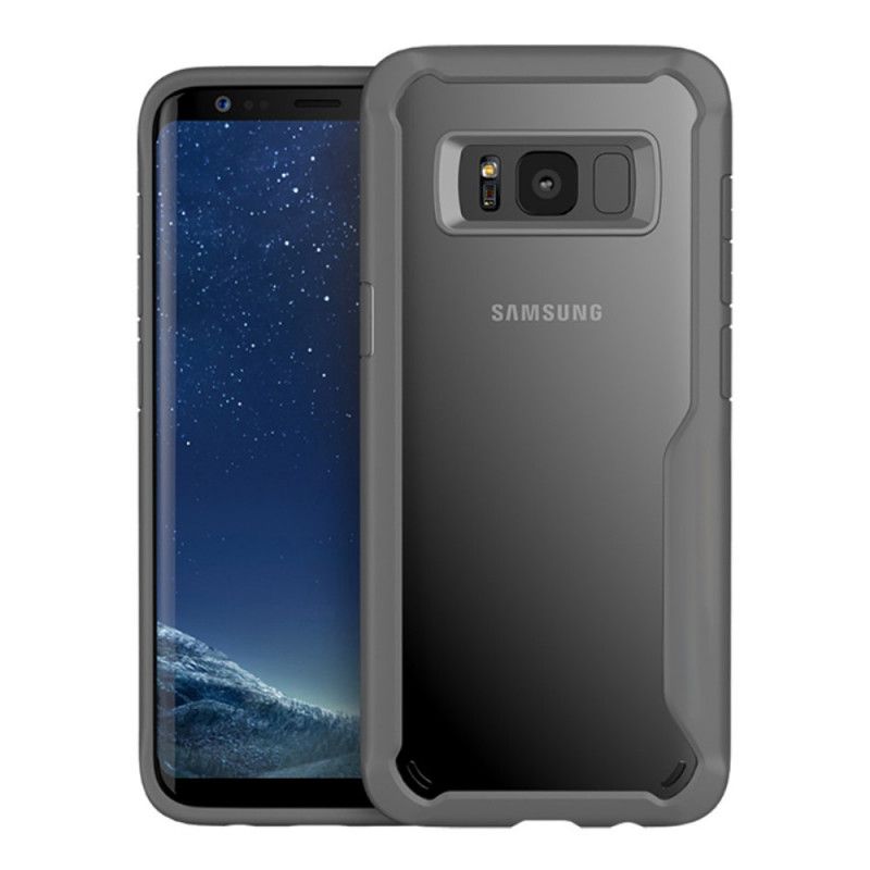 Etui Samsung Galaxy S8 Czerwony Czarny Przezroczysta Konstrukcja Hybrydowa Etui Ochronne