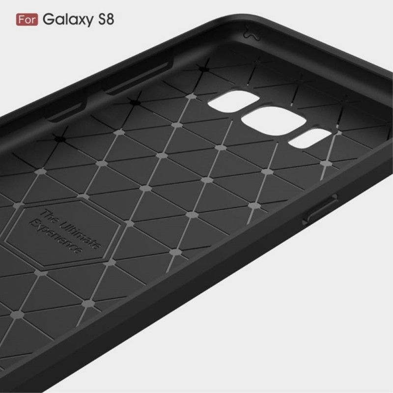 Etui Samsung Galaxy S8 Czerwony Czarny Szczotkowane Włókno Węglowe