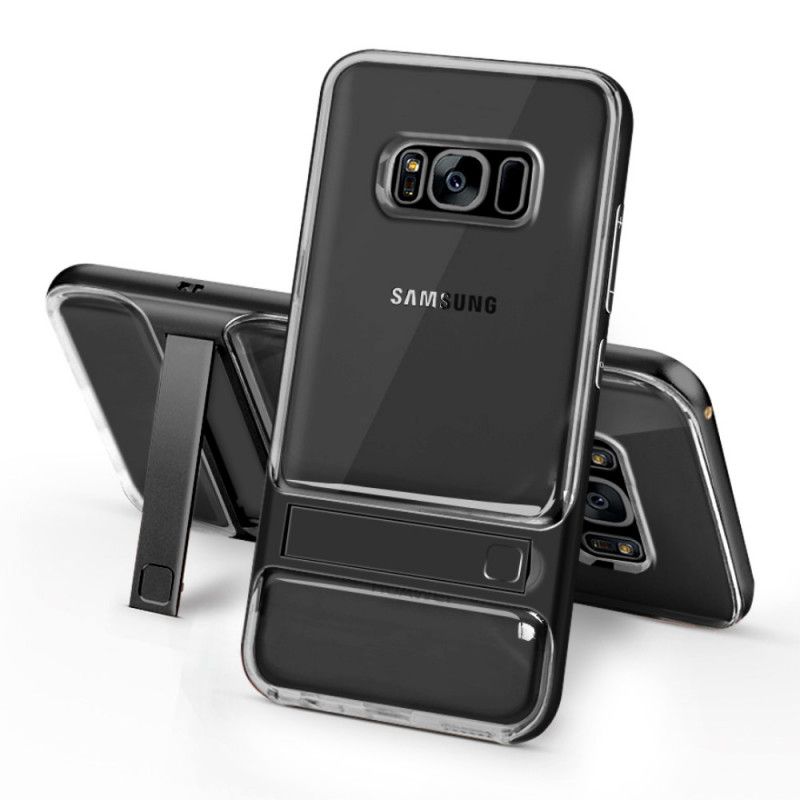 Etui Samsung Galaxy S8 Granatowy Czarny Język Wspierający Elegancja Etui Ochronne