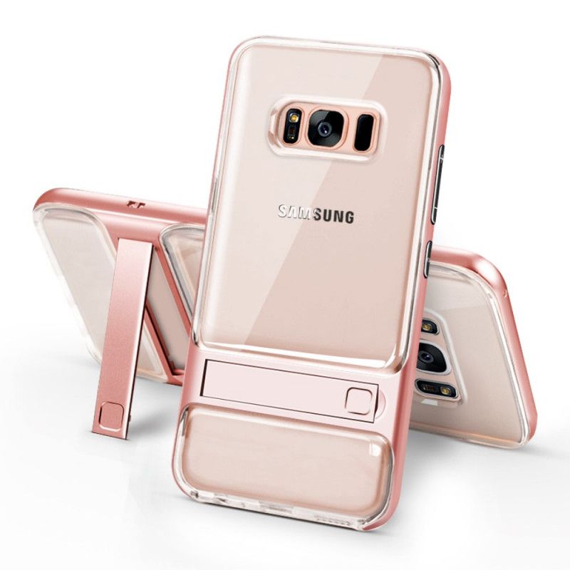 Etui Samsung Galaxy S8 Granatowy Czarny Język Wspierający Elegancja Etui Ochronne