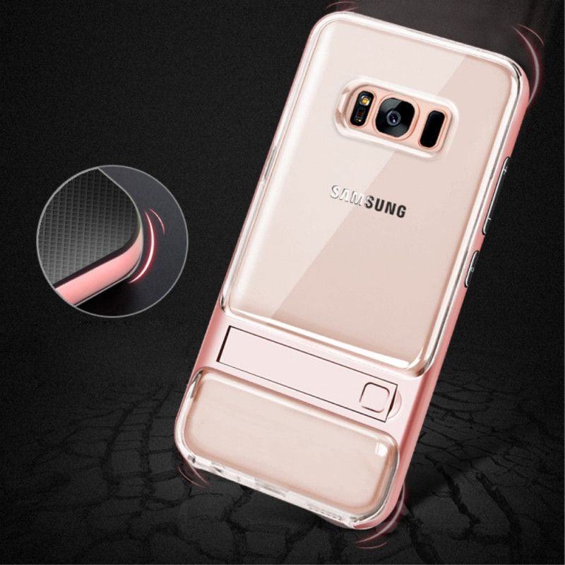 Etui Samsung Galaxy S8 Granatowy Czarny Język Wspierający Elegancja Etui Ochronne