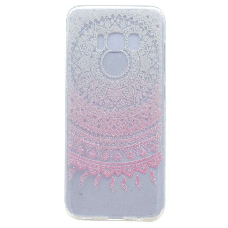 Etui Samsung Galaxy S8 Różowy Przezroczysta Kolorowa Mandala Etui Ochronne