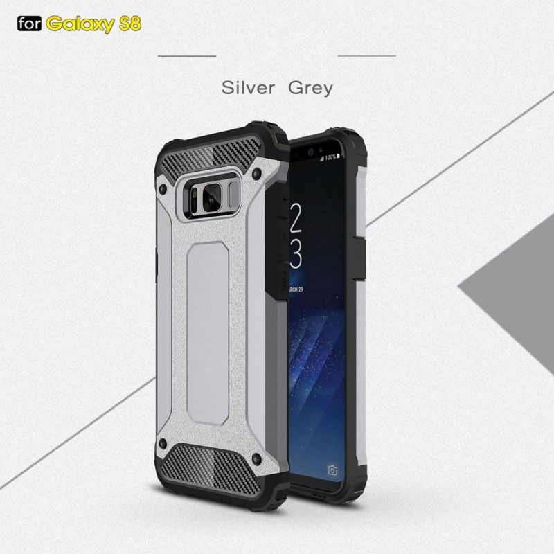 Etui Samsung Galaxy S8 Szary Czarny Ocalały