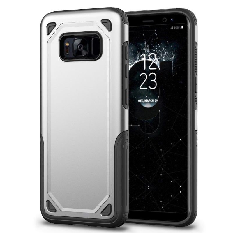 Etui Samsung Galaxy S8 Zielony Czarny Zbroja Z Efektem Metalu