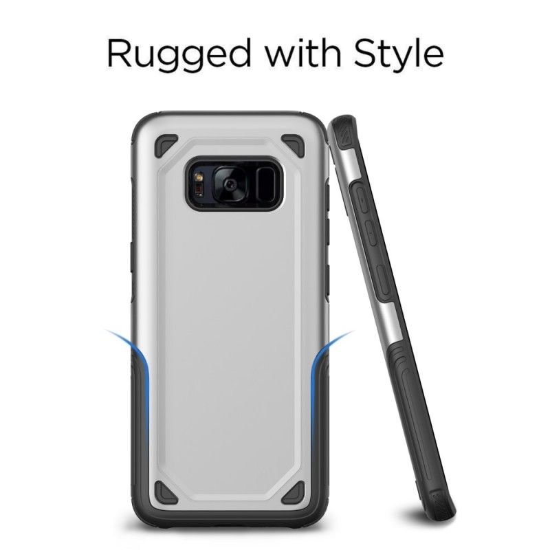 Etui Samsung Galaxy S8 Zielony Czarny Zbroja Z Efektem Metalu