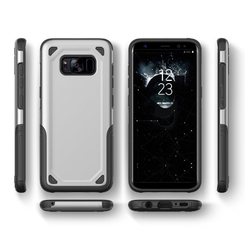 Etui Samsung Galaxy S8 Zielony Czarny Zbroja Z Efektem Metalu