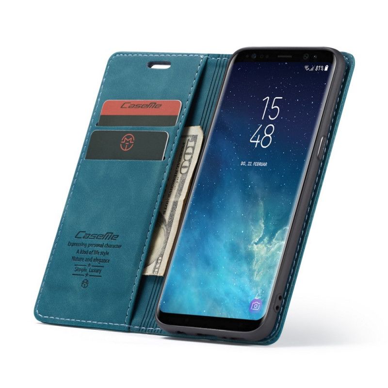 Flip Kotelot Samsung Galaxy S8 Brązowy Czarny Etui Z Imitacji Skóry