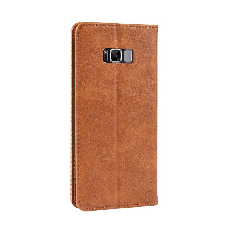 Flip Kotelot Samsung Galaxy S8 Czerwony Czarny Stylizowany Efekt Skóry W Stylu Vintage Etui Ochronne