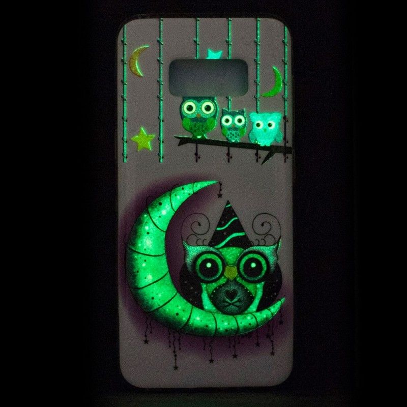 Futerały Samsung Galaxy S8 Etui na Telefon Sowy W Fluorescencyjnym Majaczeniu