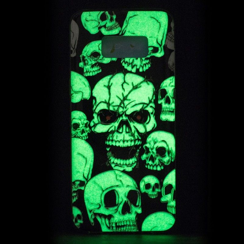 Futerały Samsung Galaxy S8 Etui na Telefon Uwaga Fluorescencyjne Czaszki