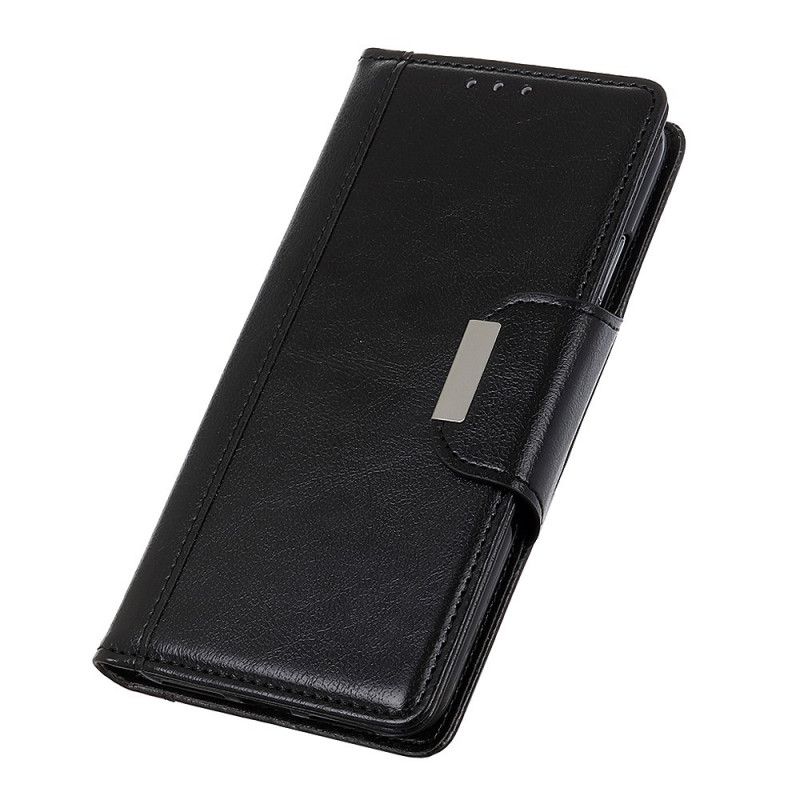 Etui Folio iPhone 11 Pro Biały Czarny Zapięcie Eleganckie Ze Sztucznej Skóry