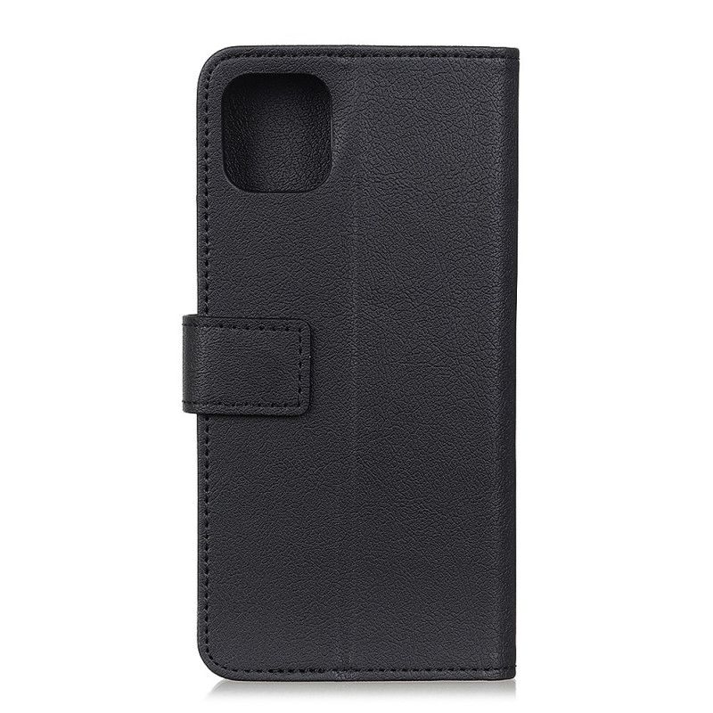 Etui Folio iPhone 11 Pro Biały Czarny Zwykła Imitacja Skóry Etui Ochronne