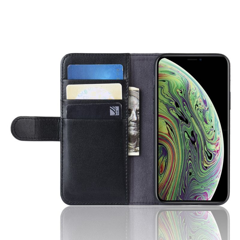 Etui Folio iPhone 11 Pro Brązowy Czarny Dwoina Skóry Etui Ochronne