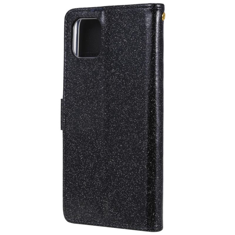 Etui Folio iPhone 11 Pro Czarny Cekiny I Diamenty Etui Ochronne