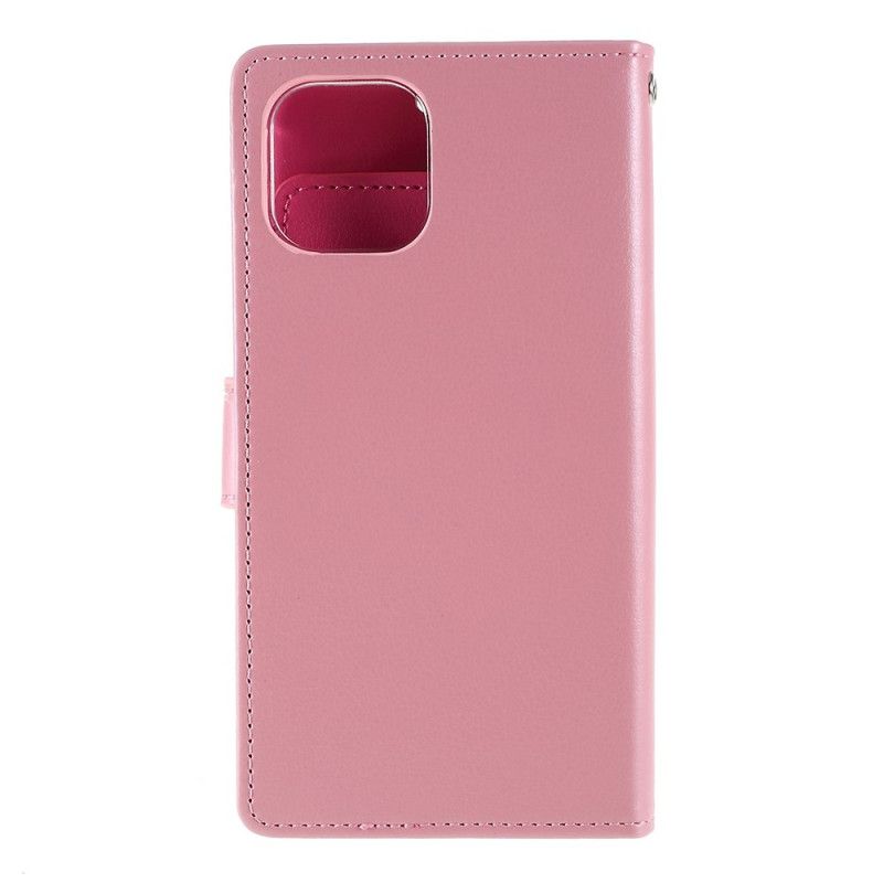 Etui Folio iPhone 11 Pro Magenta Czarny Metalowe Zapięcie Rtęciowe Etui Ochronne