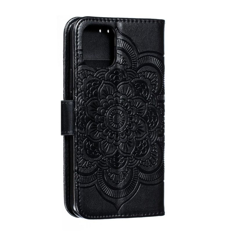 Etui Folio iPhone 11 Pro Szary Czarny Cała Mandala Etui Ochronne