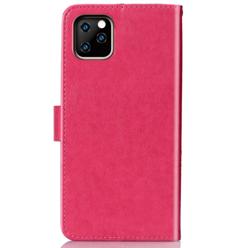 Etui Folio iPhone 11 Pro Szary Czarny Czterolistna Koniczyna Etui Ochronne