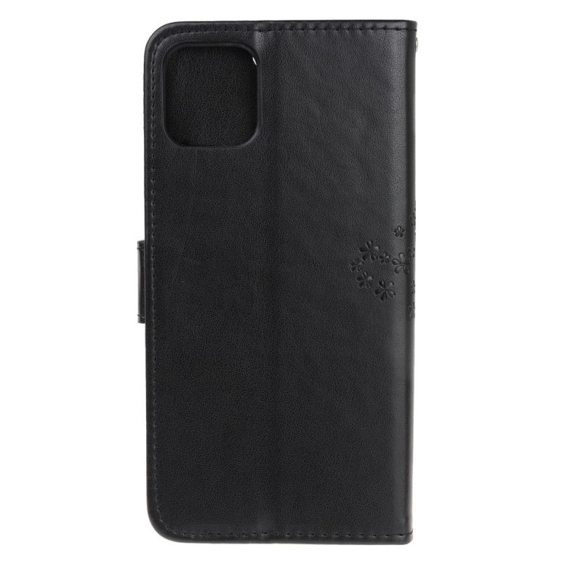 Etui Folio iPhone 11 Pro Szary Czarny Sowy Drzewne I Rzemieślnicze Etui Ochronne