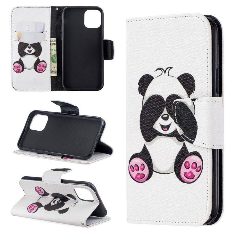 Etui Folio iPhone 11 Pro Zabawna Panda Etui Ochronne