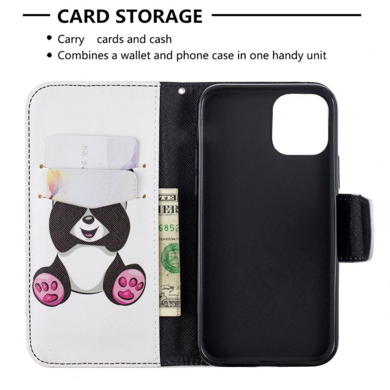 Etui Folio iPhone 11 Pro Zabawna Panda Etui Ochronne