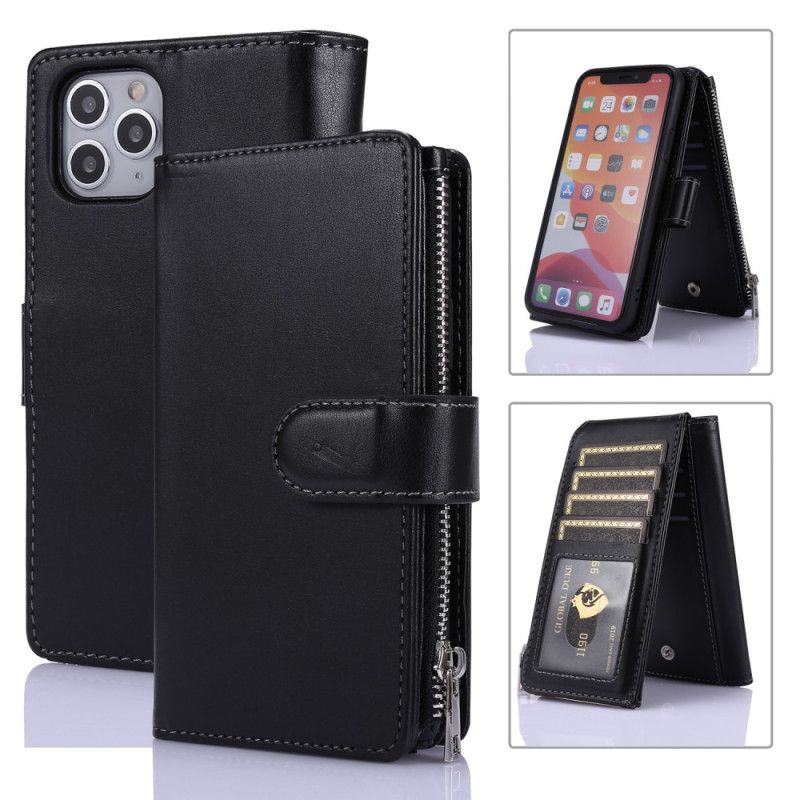 Etui Folio iPhone 11 Pro Zielony Czarny Wielofunkcyjny Biznes