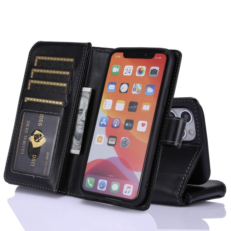 Etui Folio iPhone 11 Pro Zielony Czarny Wielofunkcyjny Biznes