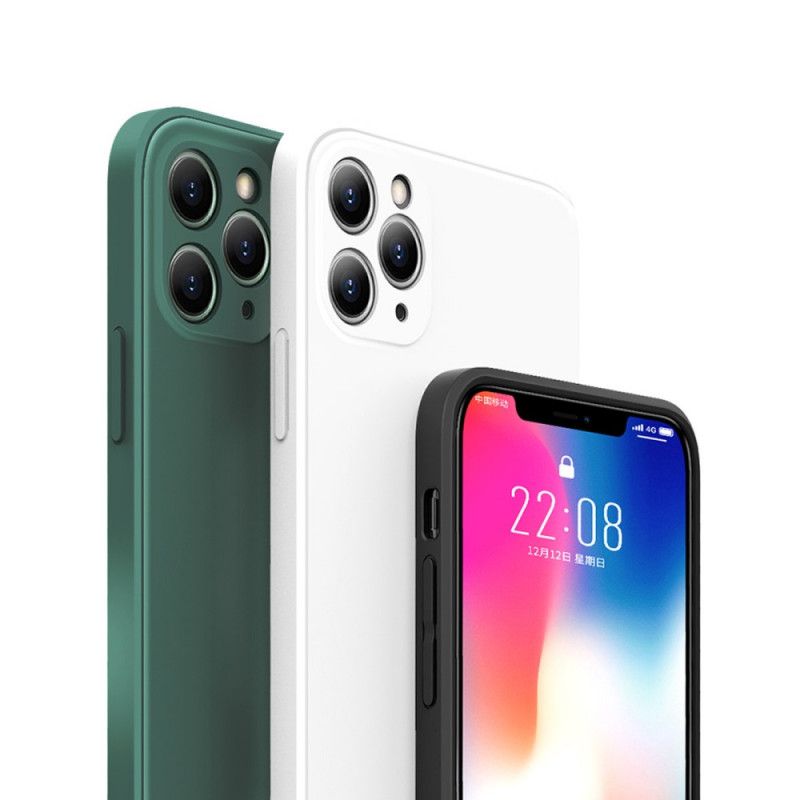 Etui iPhone 11 Pro Biały Czarny Dobry Płynny Silikon