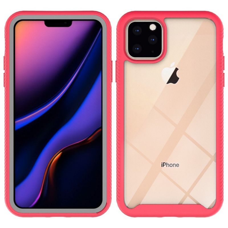 Etui iPhone 11 Pro Biały Czarny Hybrydowa Konstrukcja Krawędzi Błysku Etui Ochronne