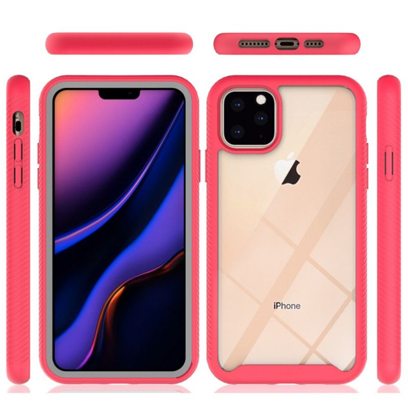 Etui iPhone 11 Pro Biały Czarny Hybrydowa Konstrukcja Krawędzi Błysku Etui Ochronne