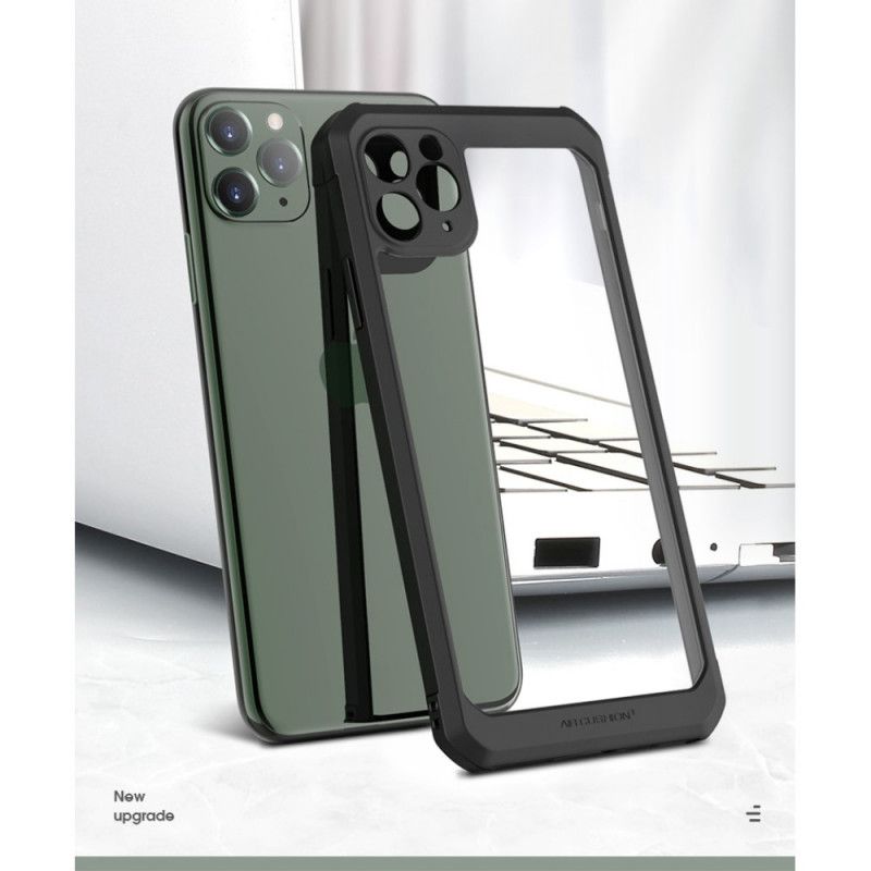 Etui iPhone 11 Pro Biały Czarny Przezroczysta Hybryda Poziomu X Etui Ochronne