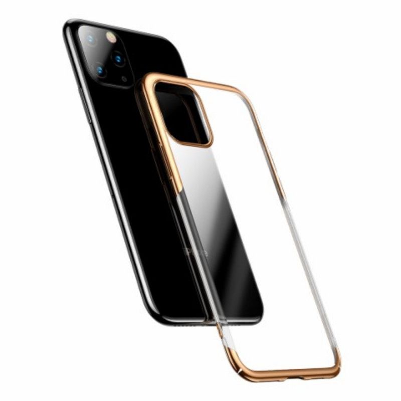 Etui iPhone 11 Pro Biały Czarny Seria Z Brokatem Baseus Etui Ochronne